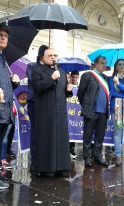Il Vescovo Depalma con il sindaco Biancardi e l'assessore Trinchese