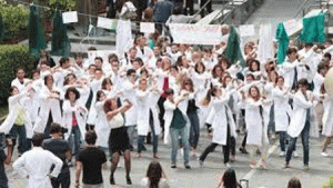 Flash mob dei medici. Generica