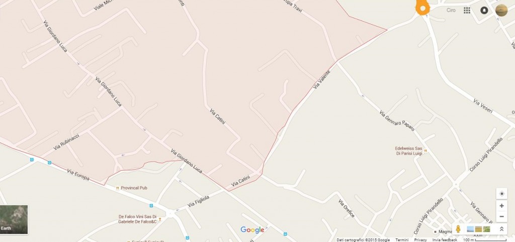 Via Valente su Google Maps