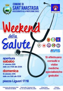 La locandina dell'evento "Week-end della salute"