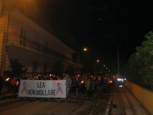 Momenti della marcia di preghiera per Lea