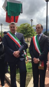 Il sindaco di San Giorgio a Cremano Giorgio Zinno con il sindaco di Pollena Trocchia, Francesco Pinto.