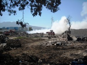 Incendio campo rom oggi 3